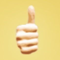 Hitchhiker giving a thumbs up